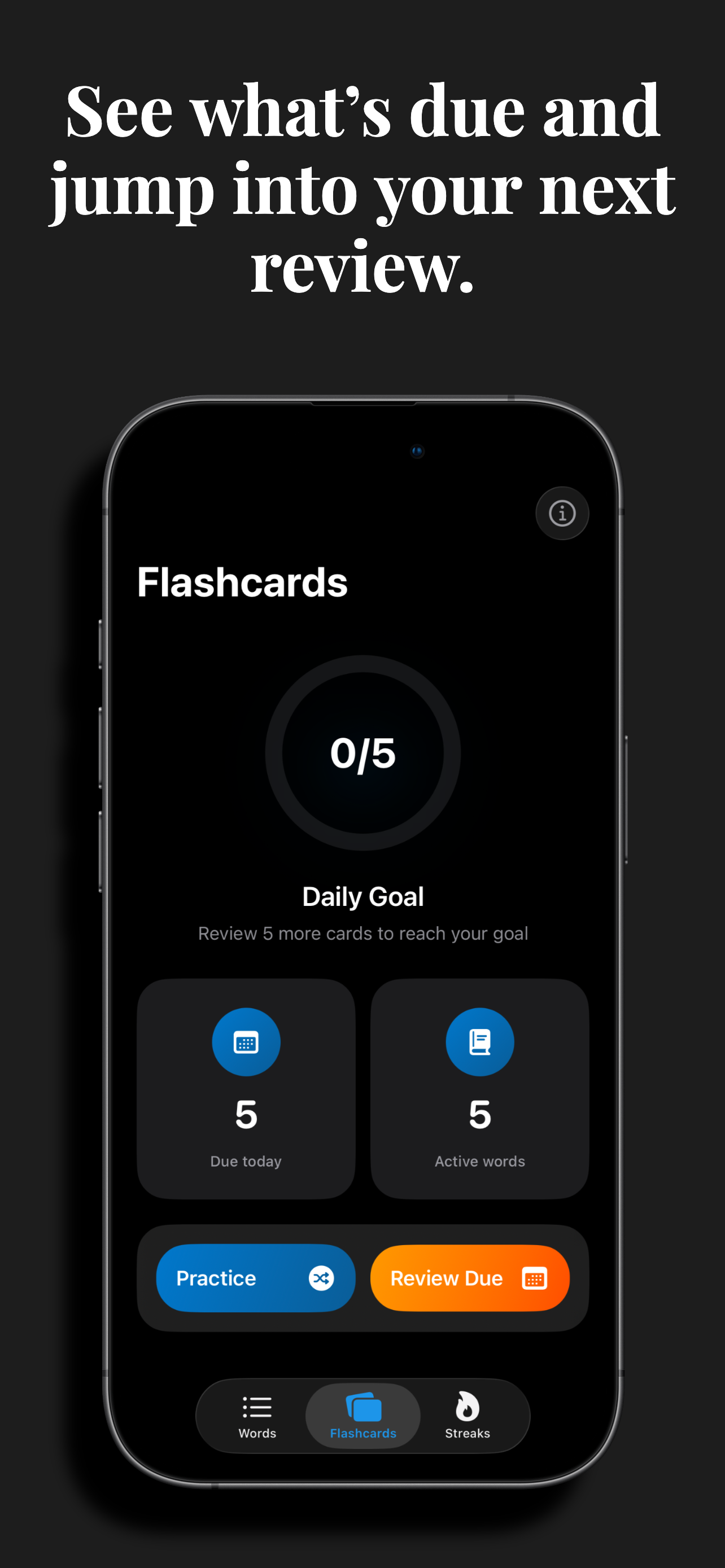 Definitely app screenshot